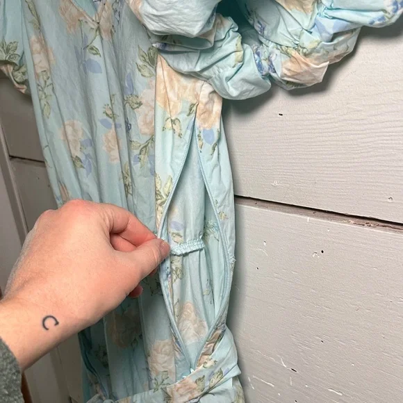 LoveShackFancy Estelle Puff Sleeve Floral Maxi Dress - Picture 8 of 13